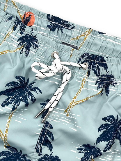 Palm Tree Sunset Print Swim Shorts