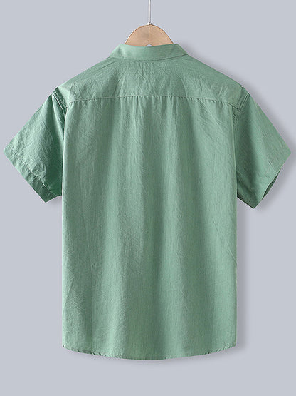Men Cotton Button Up Shirt