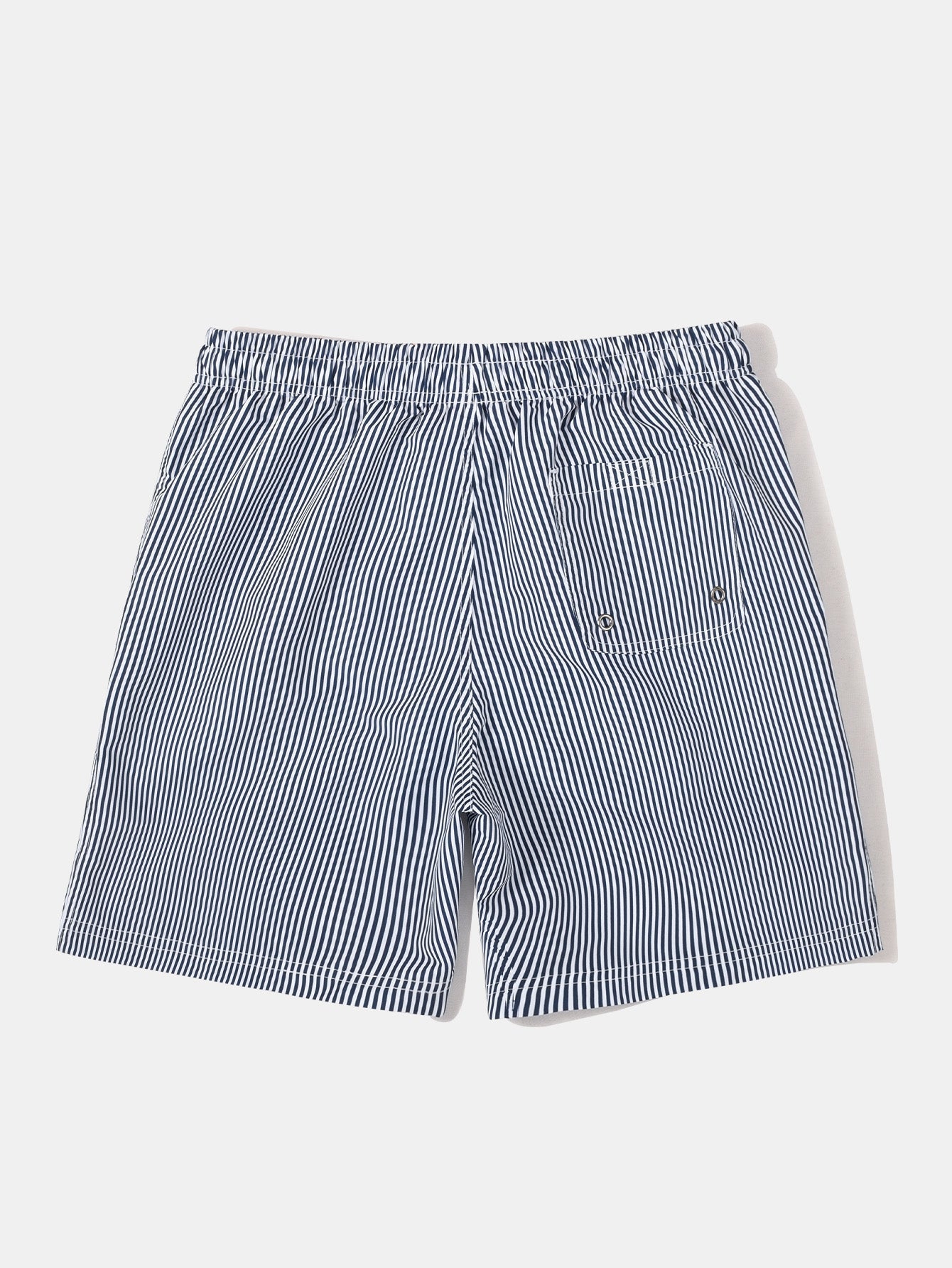 3 Pieces Vertical Striped Drawstring Swim Shorts