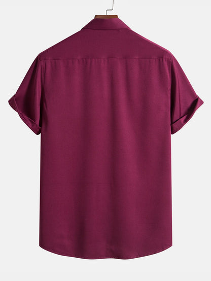 Solid Color Lapel Basic Shirts