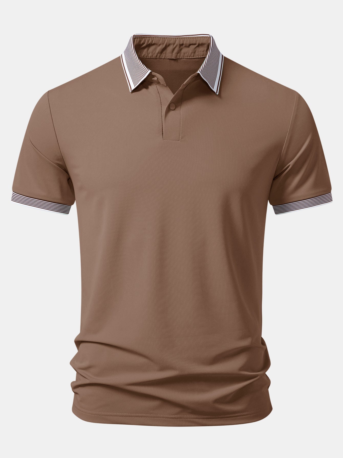 Contrast Stripe Trim Polo