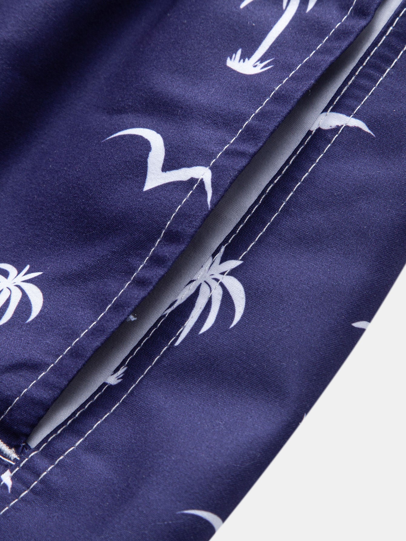 Palm Tree Seagull Print Swim Shorts