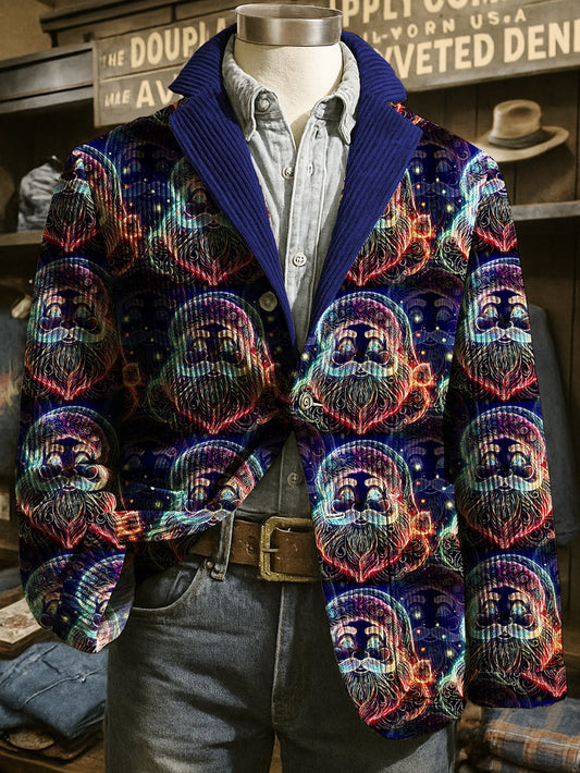 Men's Corduroy Santa Claus Lapel Suit Jacket