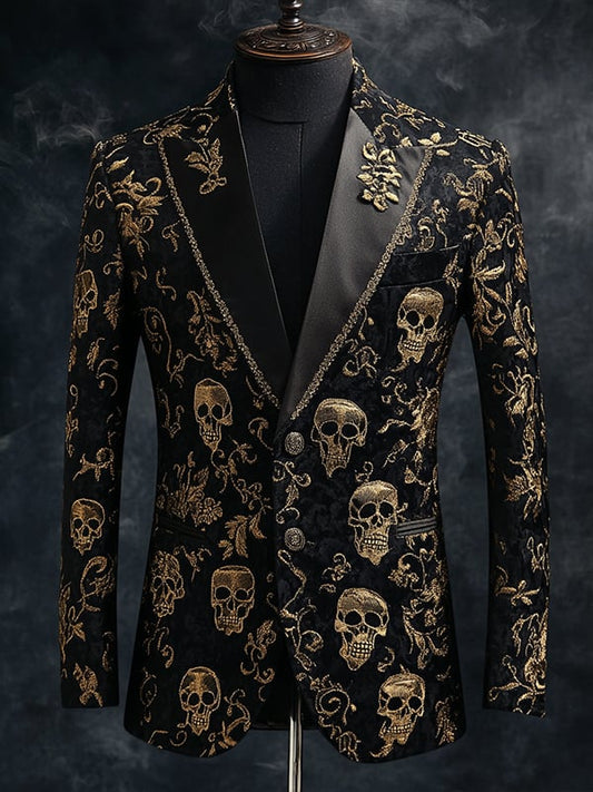 Men's Luxury Casual Business Skull Blazer