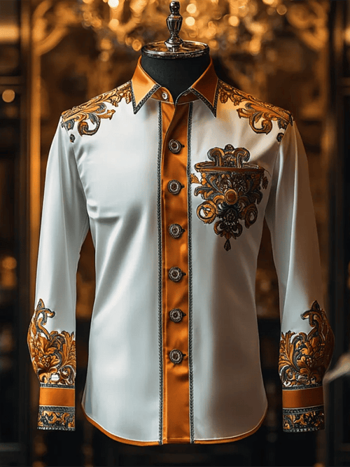 Men's Satin Luxe Long Sleeve Button Down Shirt