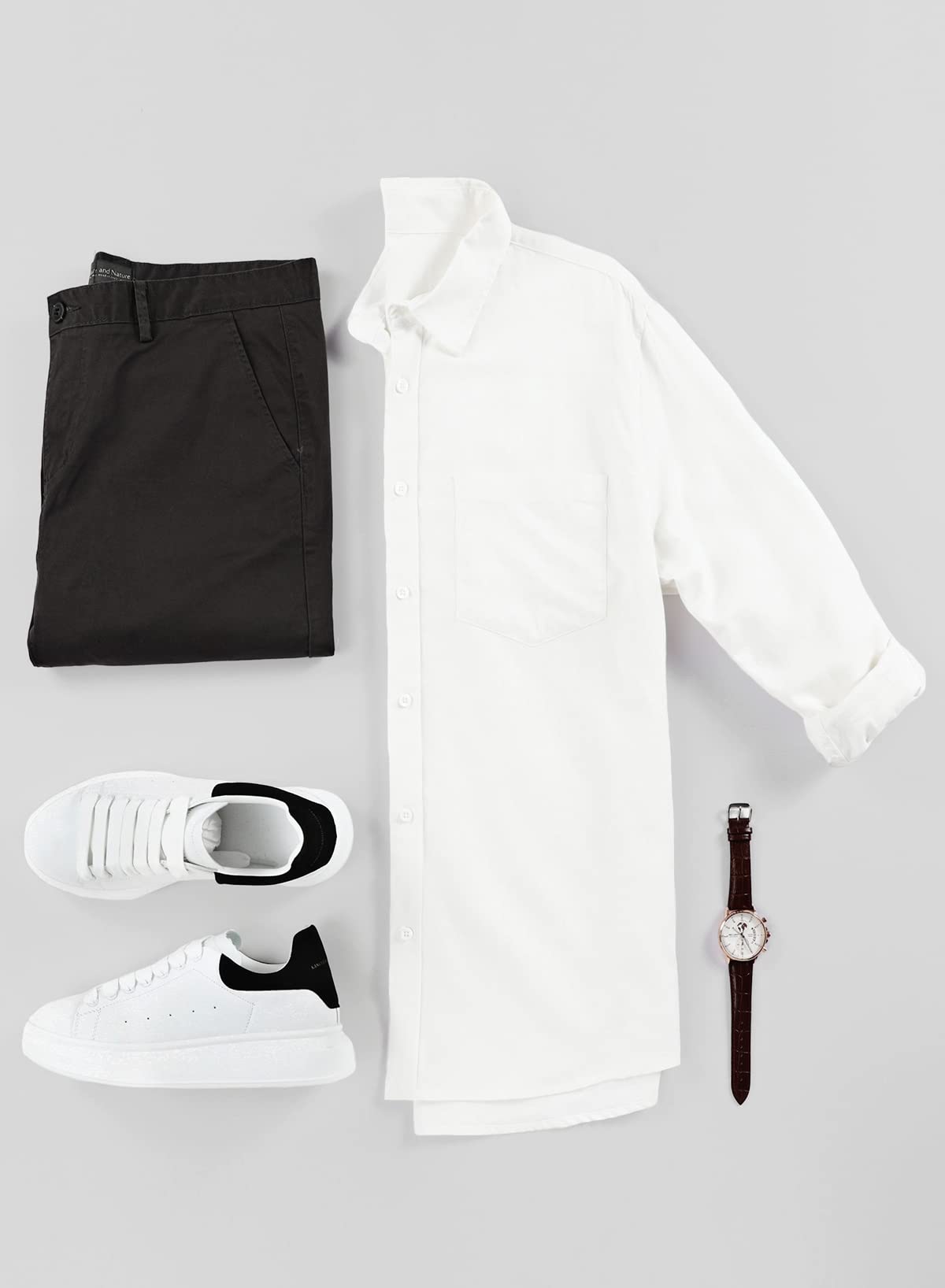 JMIERR Men's Cotton Linen Casual Stylish Button Down Shirt Long Sleeve Dress Shirts