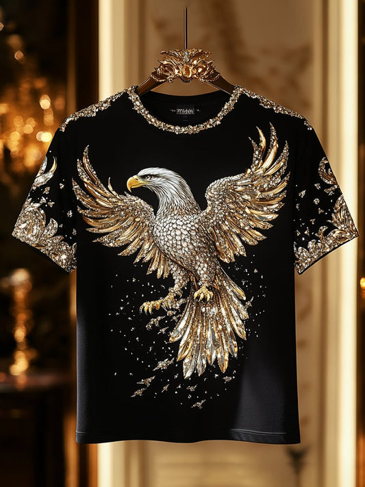 Men's Business eagle Print Short Sleeve T-Shirt