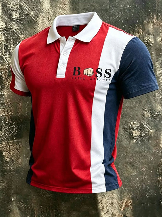 Men's Printed Short-Sleeve Polo Shirt