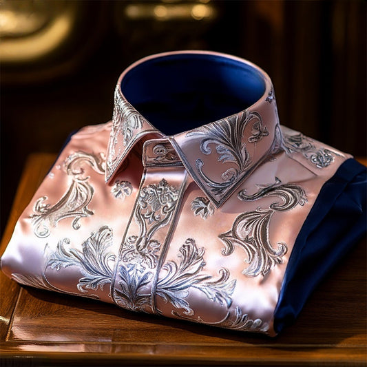 Business Elegant Baroque Shirt Wedding Shirt Men's Shirt