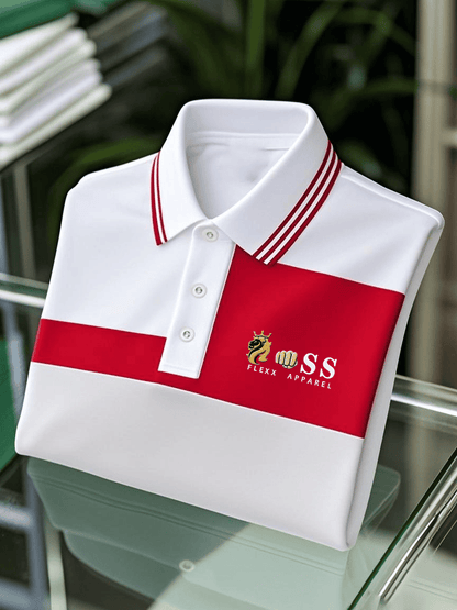 Men's Business Casual Printed Polo Shirt
