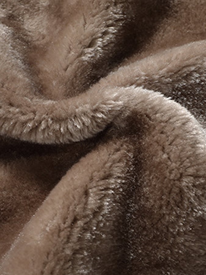 Men'S Plush Large Lapel Fur Mid-Length Coat