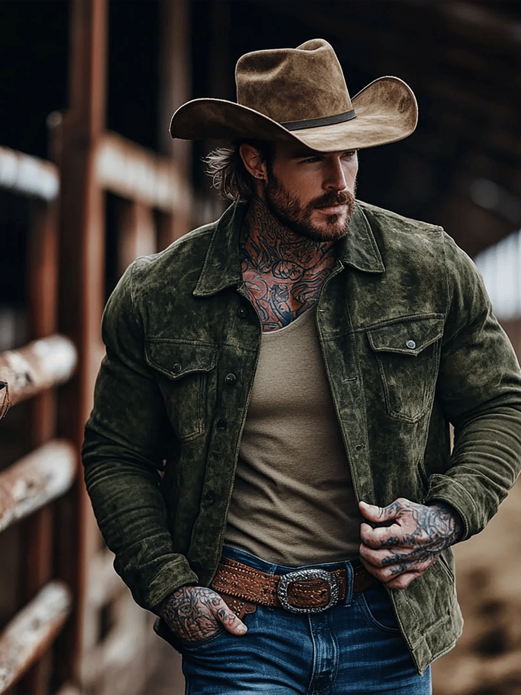 Men's Outdoor Vintage Sports Pocket Jacket