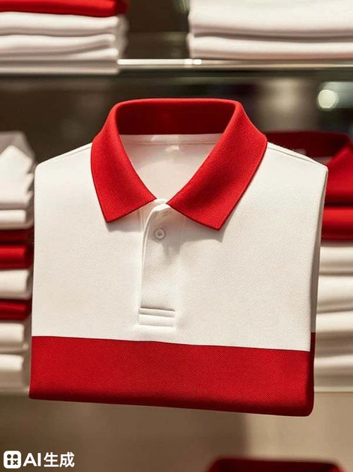 Men's Classic Business    Logo Short Sleeve Polo Shirt