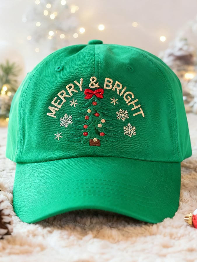 Unisex Vintage Christmas Art Design Print Hat