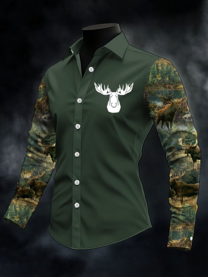 Men's Western Vintage Print Casual Shirt