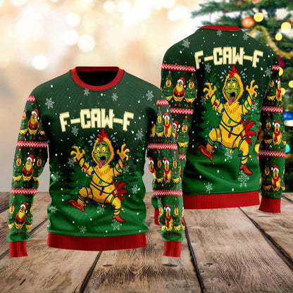 Men's Retro F-CAW-F Christmas Printed Sweatshirt
