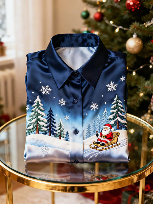 Men's Christmas-Themed Printed Shirts