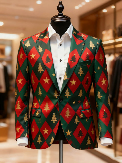 Men's Business Casual Christmas Suit Outerwear