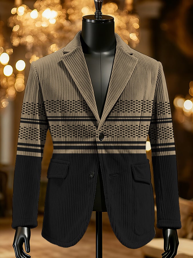 Men's Retro Single Breasted Gentleman's Business Casual Suit Jacket
