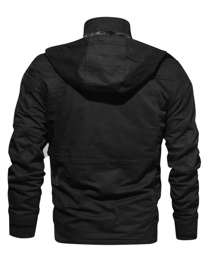 Men'S Retro Windproof Fleece Thickened Jacket