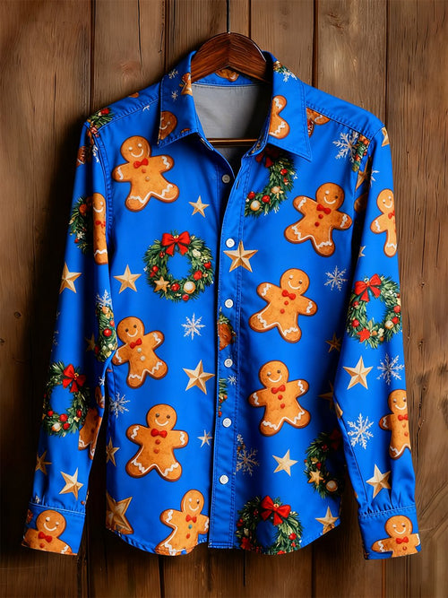Men's Christmas Art Long-Sleeve Shirt