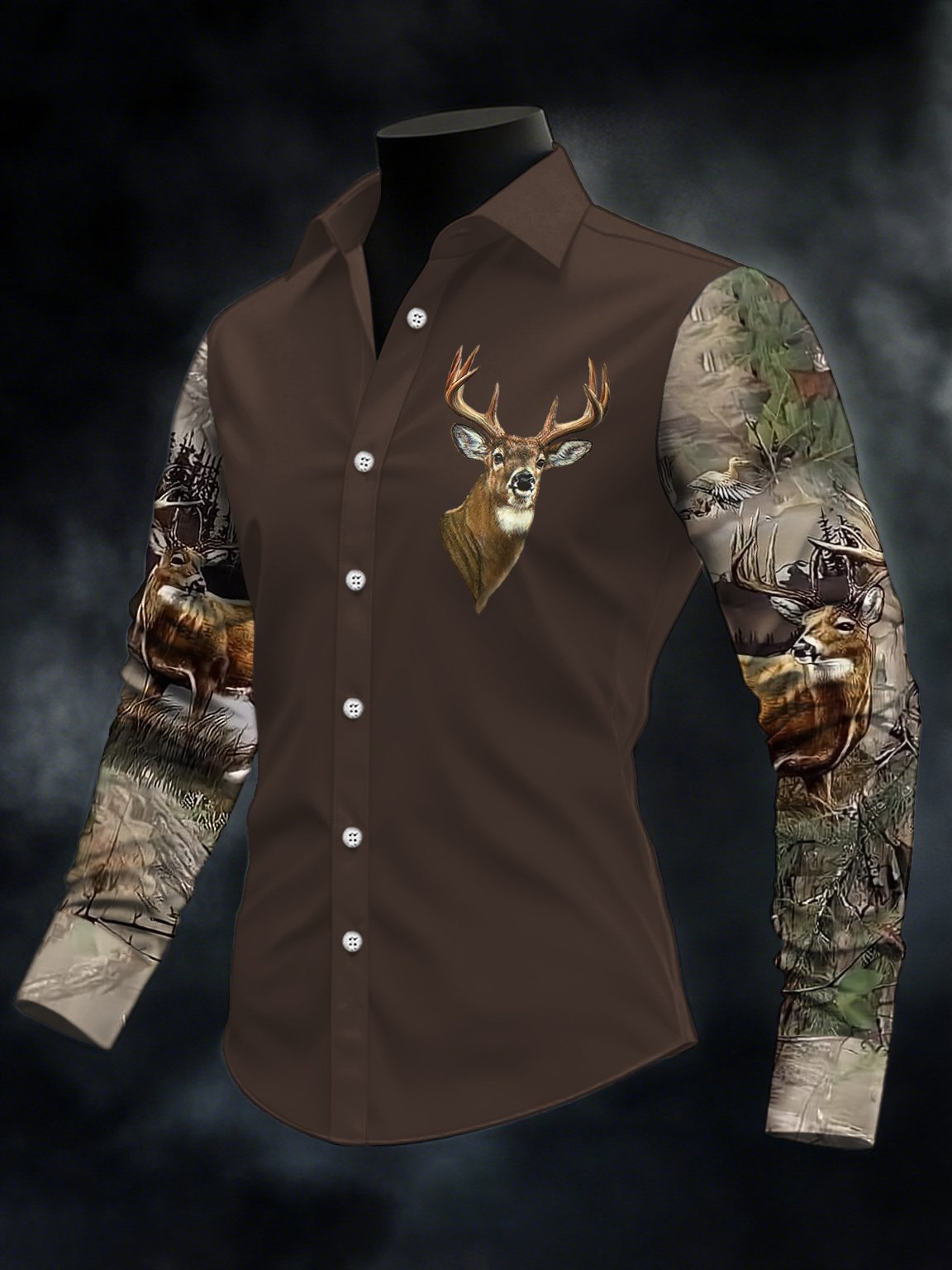 Men's Casual Western Style Contrast Color Shirt
