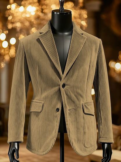 Men's Retro Single Breasted Gentleman's Business Casual Suit Jacket