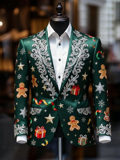Men's Business Casual Christmas Suit Outerwear