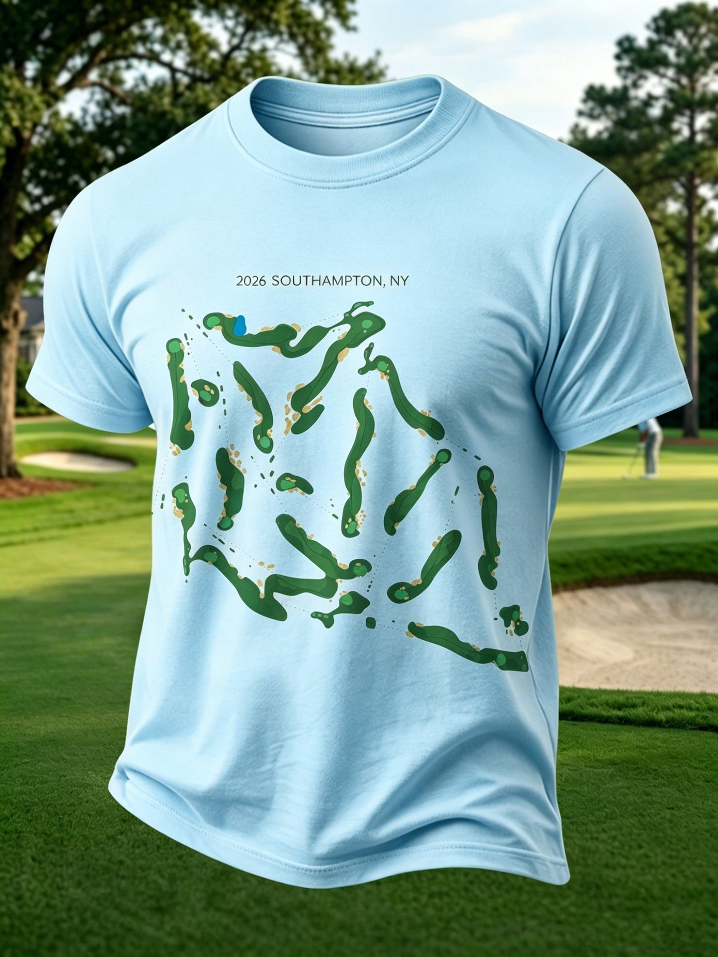 Men's Golf Enthusiast Printed Casual Tops