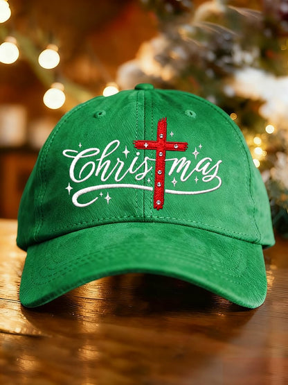 Unisex Vintage Christmas Art Design Embroidery Hat