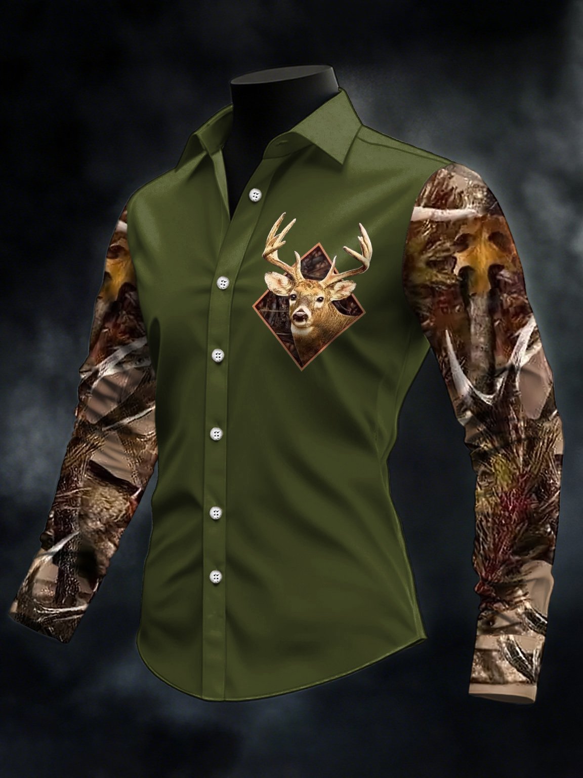 Men's Casual Western Style Contrast Color Shirt