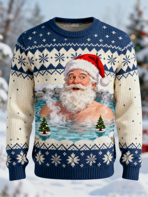 Men's Retro Casual Christmas Art Ugly Sweater
