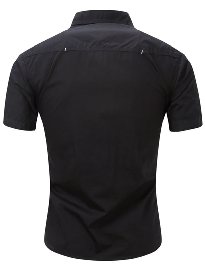 Men's Outdoor Casual Cotton Pocket Short Sleeve Shirt
