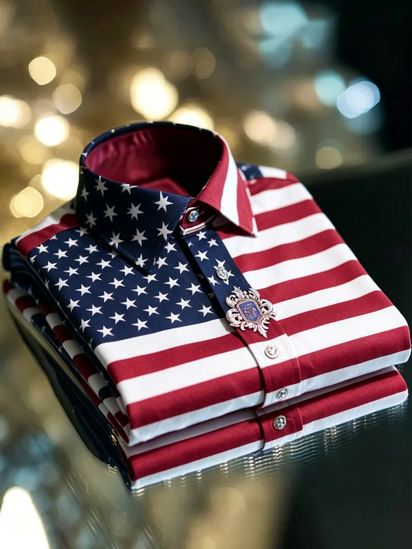 Men's Satin Luxe Long Sleeve Button Down Shirt