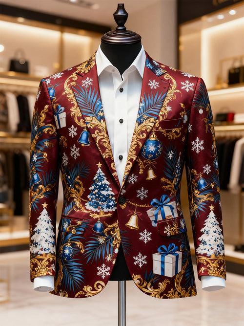Men's Business Casual Christmas Suit Outerwear