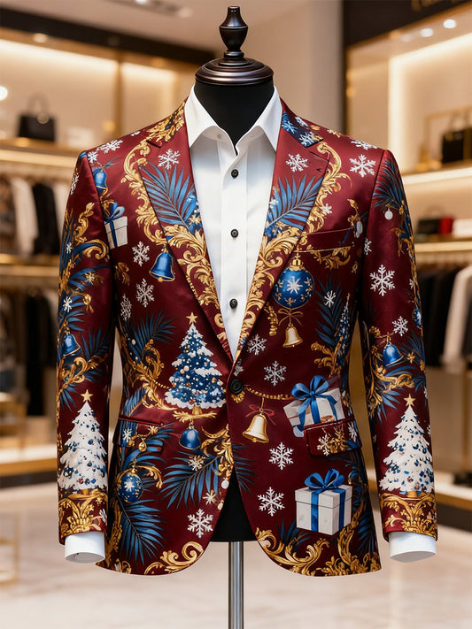 Men's Business Casual Christmas Suit Outerwear