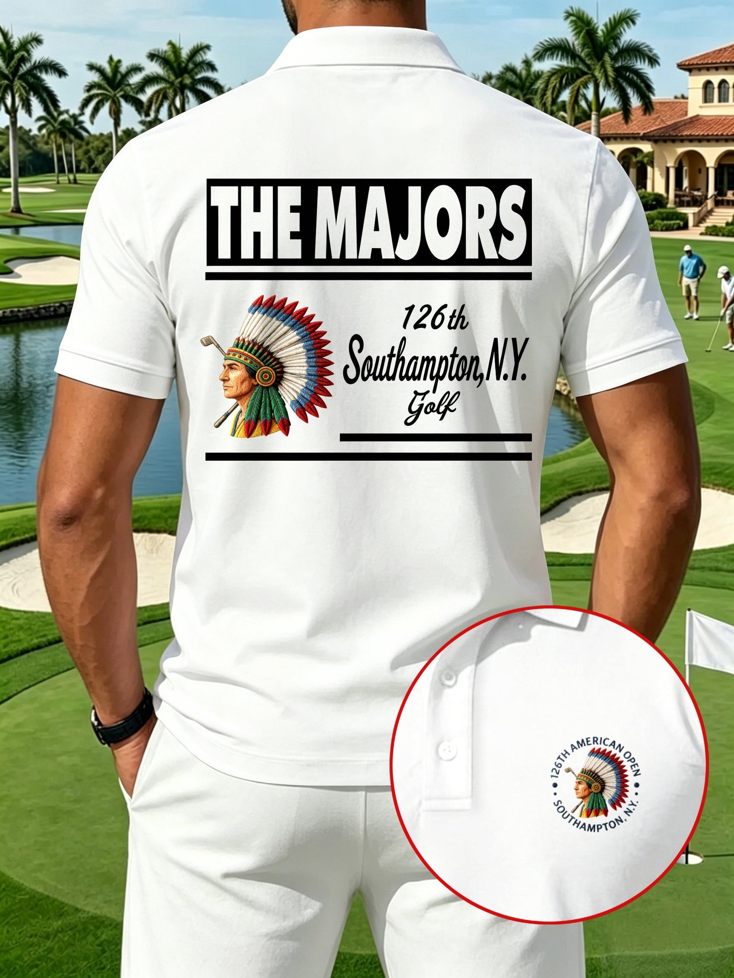 Men's Golf Enthusiast Print Casual Polo