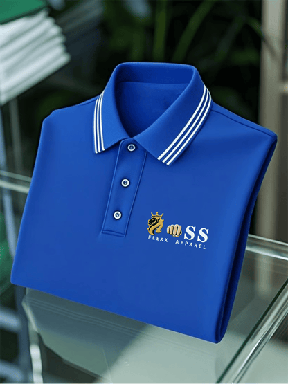 Men's Business Casual Printed Polo Shirt