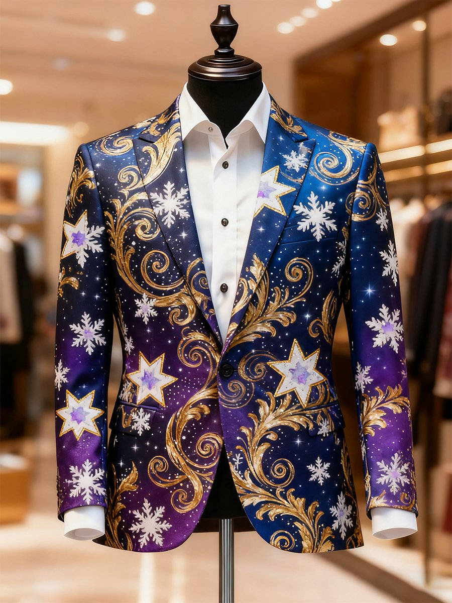 Men's Business Casual Christmas Suit Outerwear