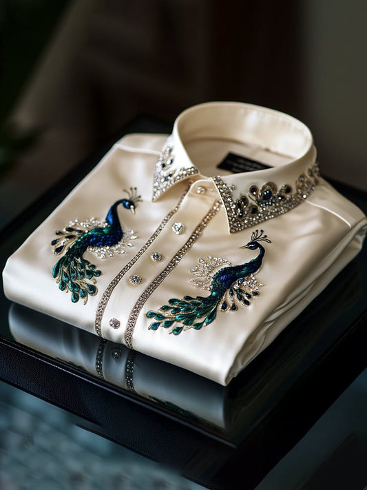 Men's Satin Luxe Long Sleeve Button Down Shirt