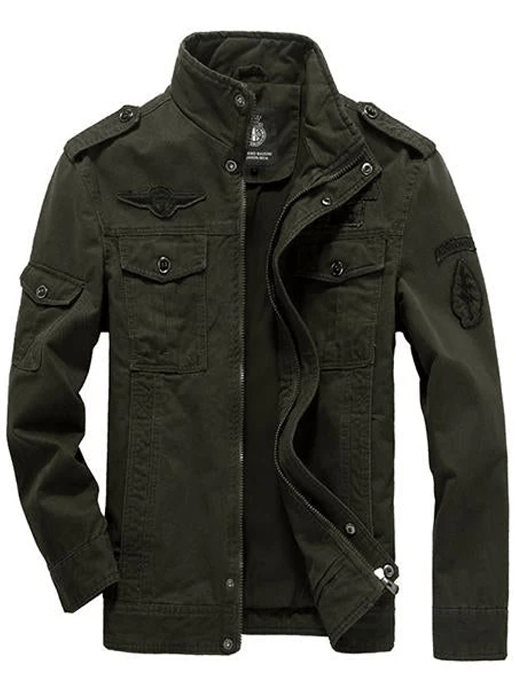 Men's Western Outdoor Vintage Multi-Pocket Jacket
