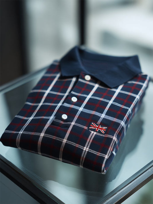 Men's Business Casual Union Jack Button Short Sleeve Polo Shirt