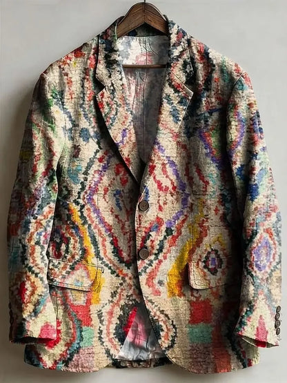 Men's Vintage Bohe Floral Print Casual Blazer