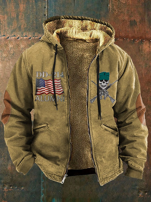 Men's Veteran DD-214 Printed Fleece Jacket