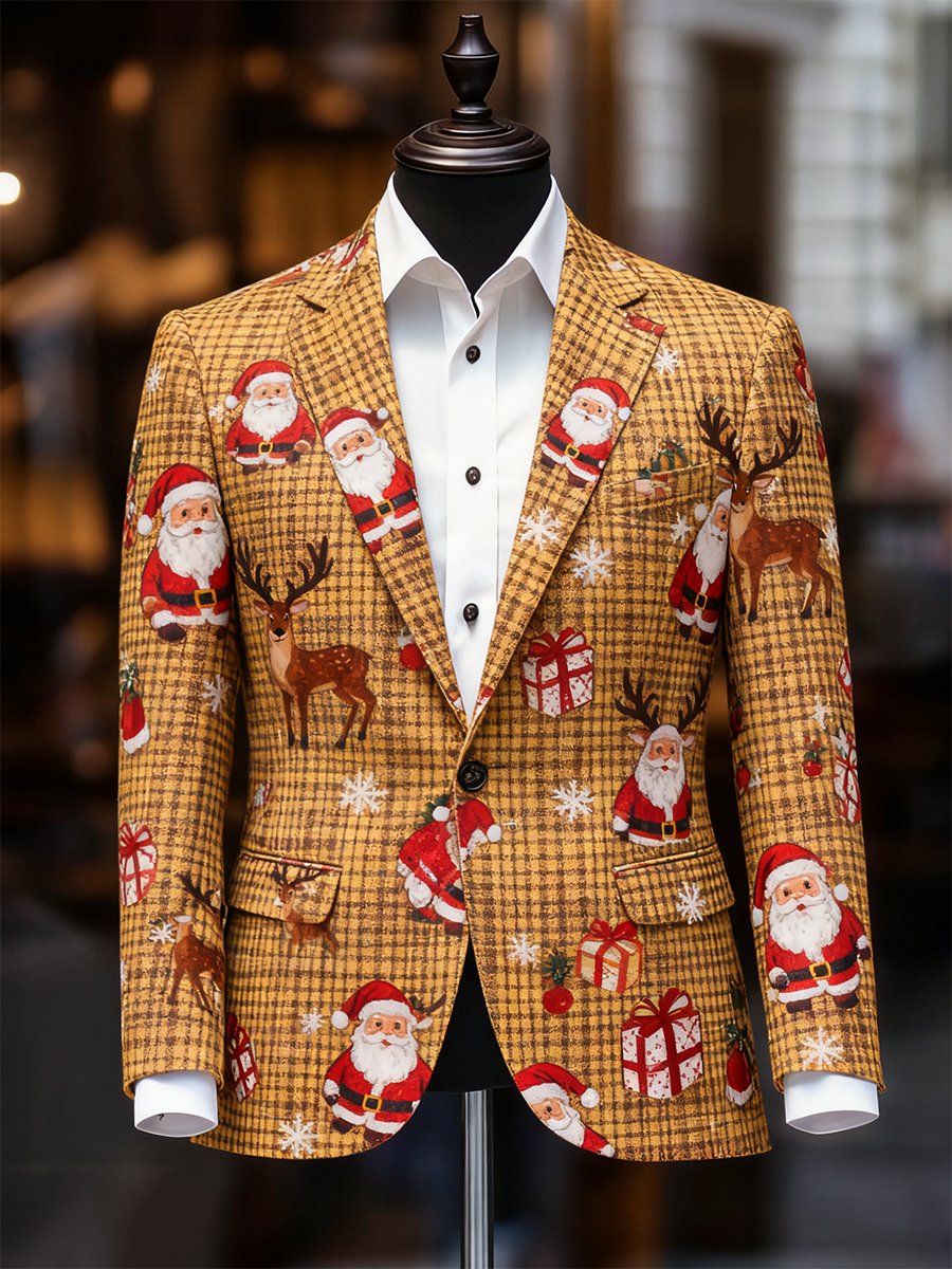 Men's Business Casual Christmas Suit Outerwear