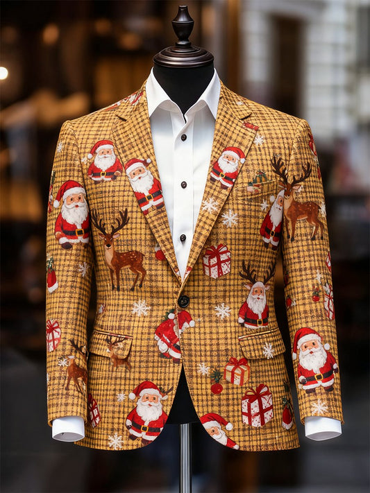 Men's Business Casual Christmas Suit Outerwear