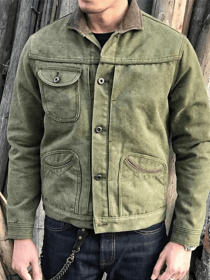 Men's Western Outdoor Vintage Multi-Pocket Jacket