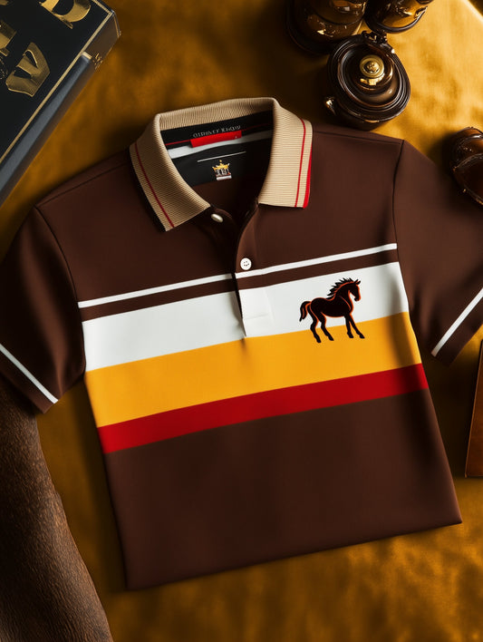 Men's Business Casual Button Old Money Short Sleeve Polo Shirt