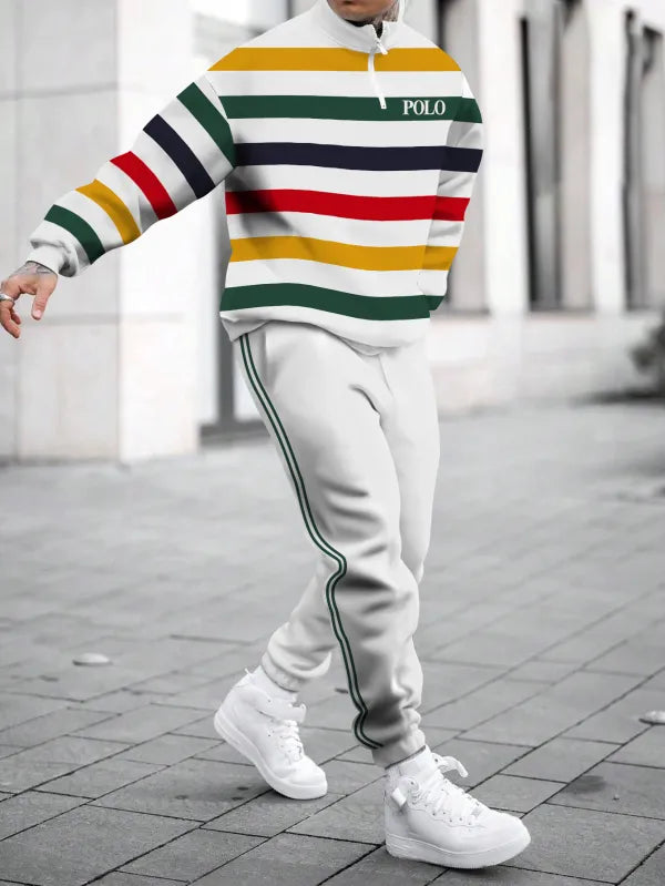 Relaxed Zipper Long Sleeve Two Piece Set