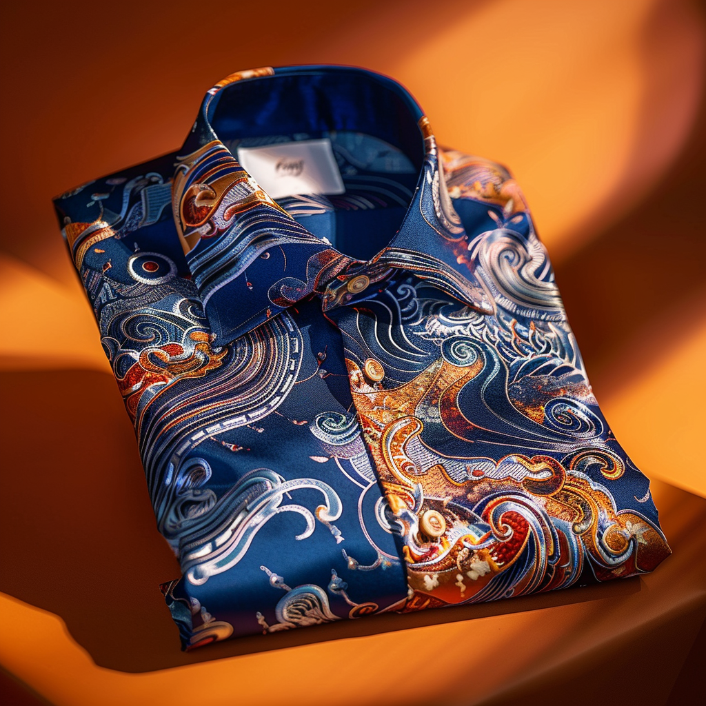 Business casual fashion printed pattern shirt